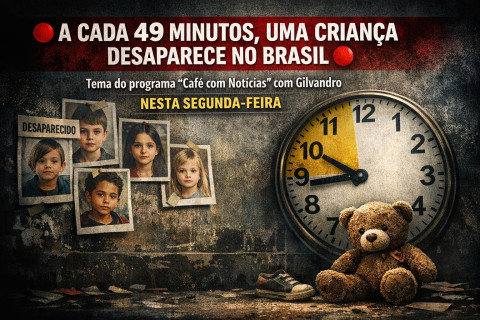 A cada 49 minutos, uma criança desaparece no Brasil: alerta ganha destaque no “Café com Notícias”