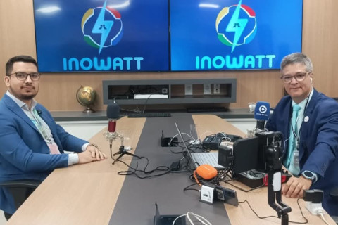Itaipu News! Igor Gomes Rocha, Diretor Administrativo - Itaipu Binacional, destaca a parceria de futuro das ações tecnológicas da usina ao Jornalista Institucional Gilvandro Oliveira Filho