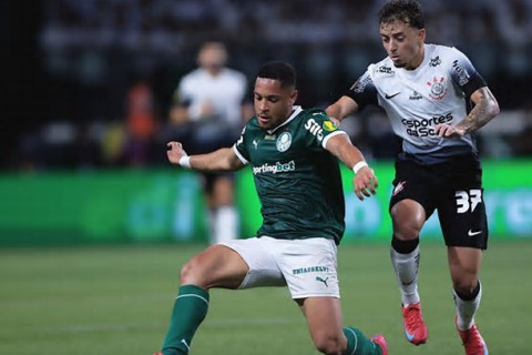 Corinthians vence o Palmeiras em jogo de ida da final do Paulistão