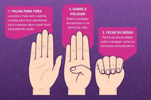 Sinal silencioso de socorro pode ajudar vítimas de violência Gesto criado em 2020 já ajudou vítimas no Paraná e em São Paulo